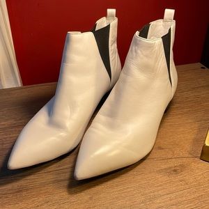Nine West white booties